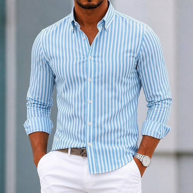 Garrett | Refined Striped Button-Down Shirt