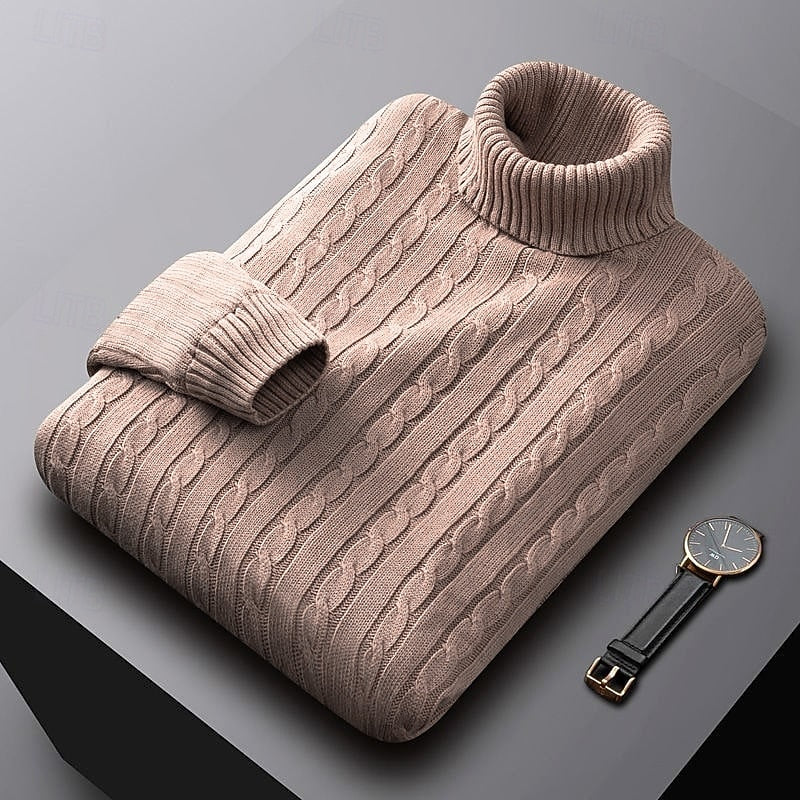 Sebastian | Cable-Knit Turtleneck Jumper