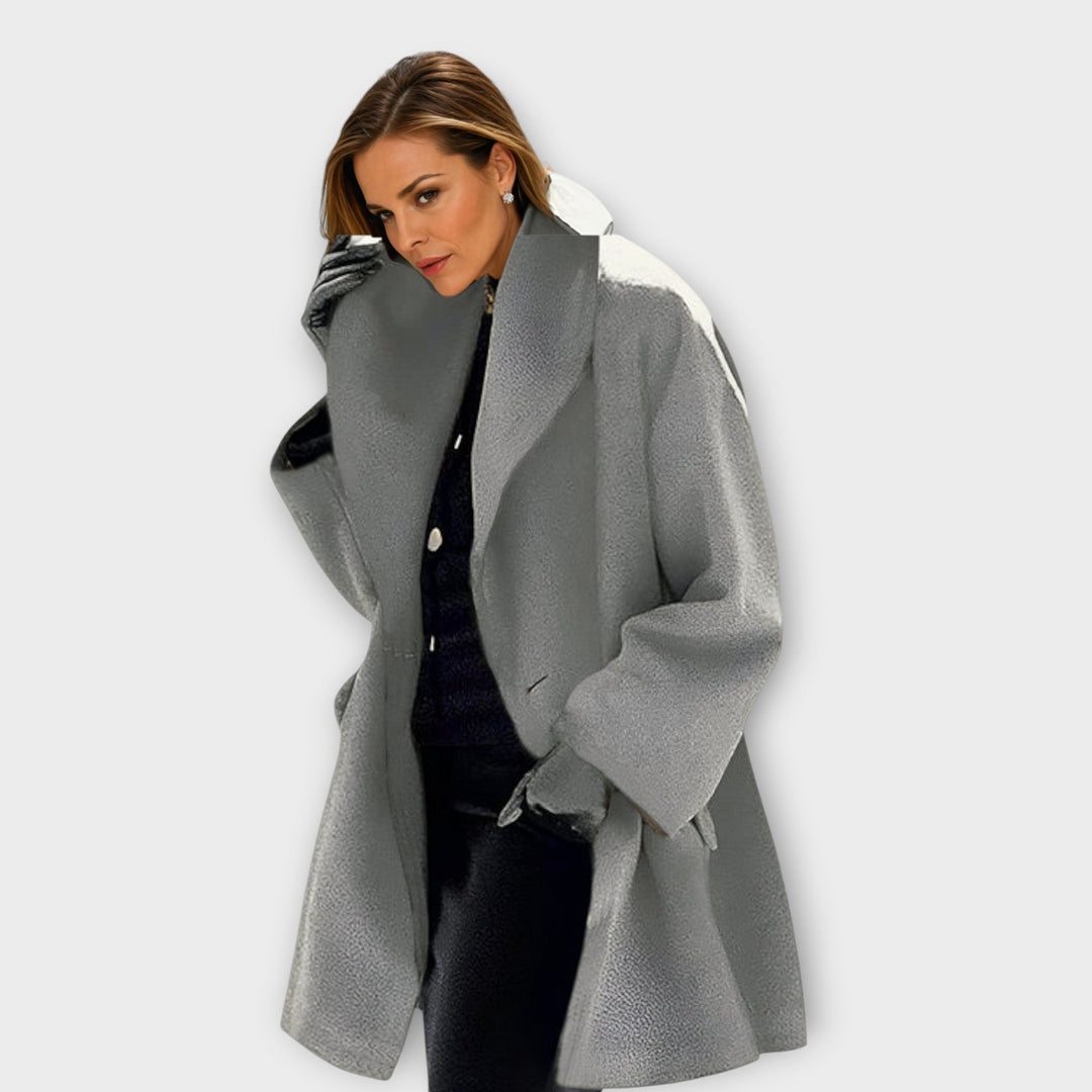 Gretchen | Elegant Draped Coat