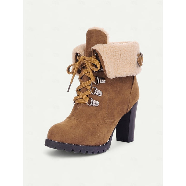 Lorena | Cosy Lace-Up Heeled Winter Boots