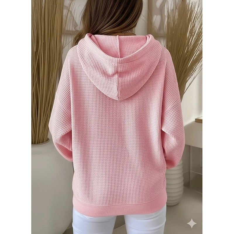 Matilda | Relaxed Waffle-Knit Hoodie