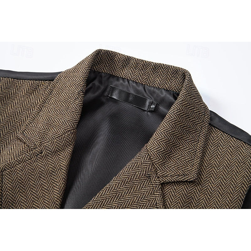 Merrick | Double-Breasted Herringbone Waistcoat