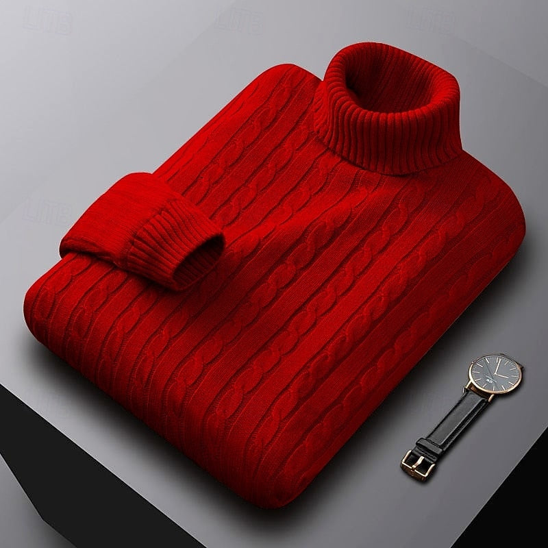 Sebastian | Cable-Knit Turtleneck Jumper