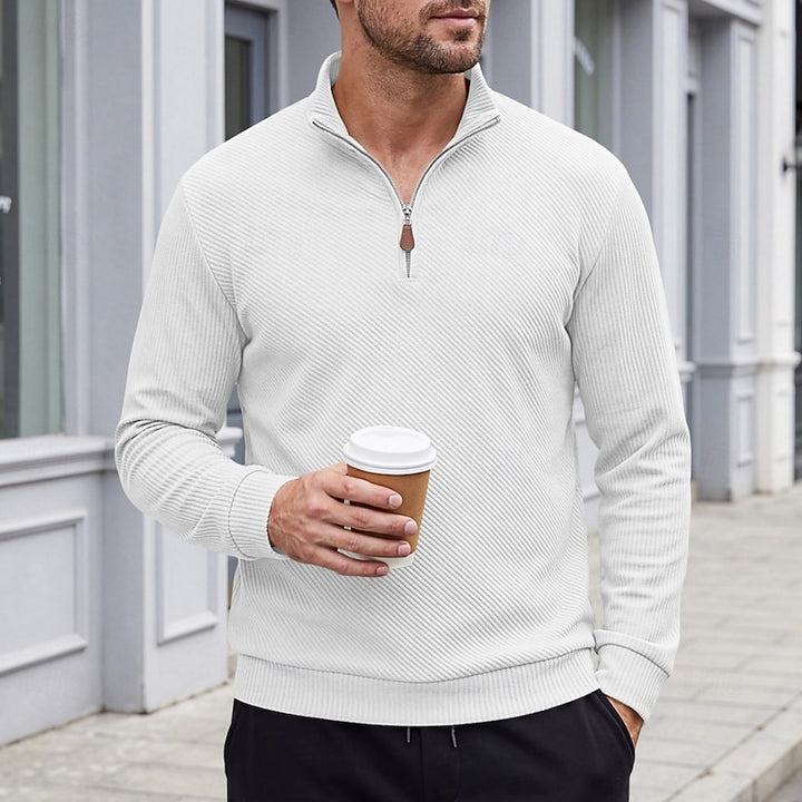Harrison | Textured Quarter-Zip Pullover