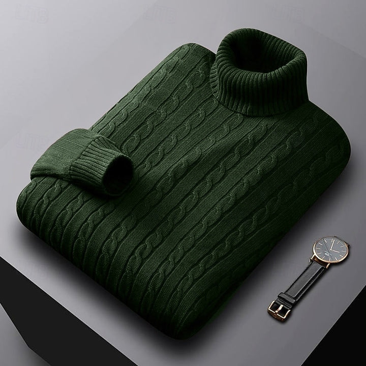 Sebastian | Cable-Knit Turtleneck Jumper