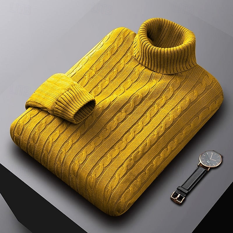 Sebastian | Cable-Knit Turtleneck Jumper