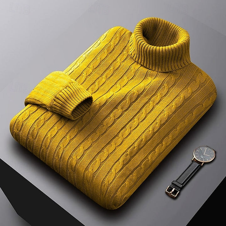 Sebastian | Cable-Knit Turtleneck Jumper