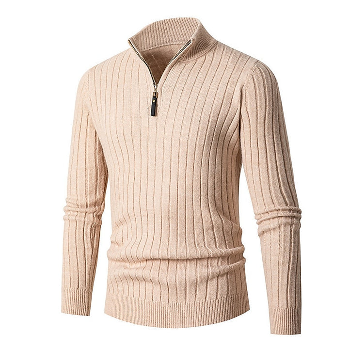 Elliot | Ribbed Quarter-Zip Sweater