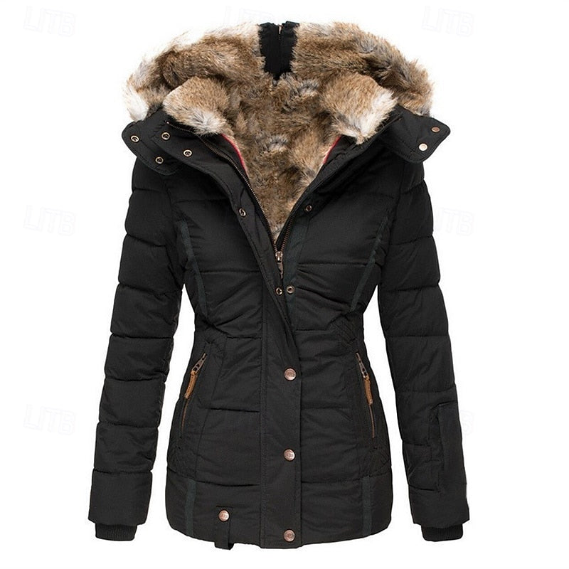 Sienna | Fur-Trim Hooded Puffer Jacket