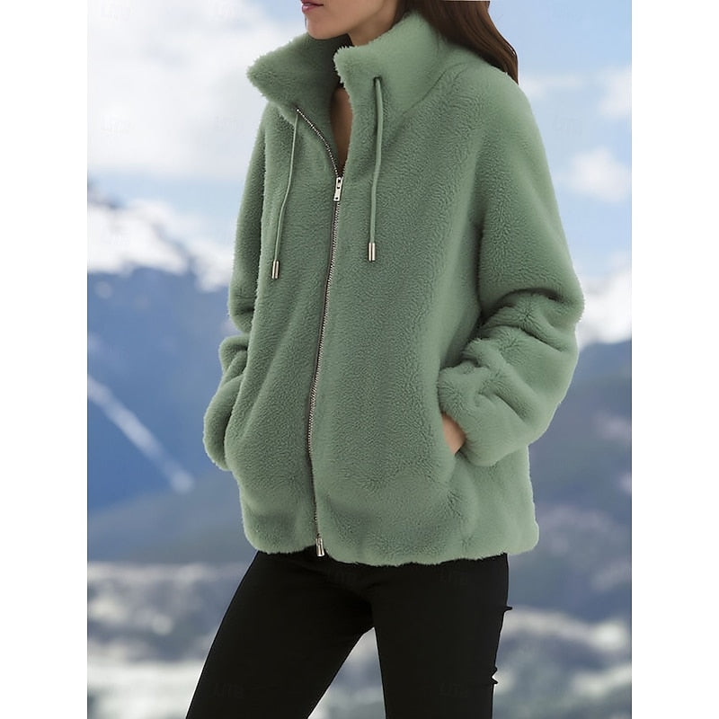 Elin | Cosy Stand-Collar Zip Coat