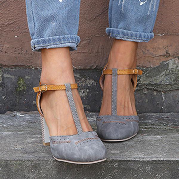 Lottie | Timeless T-Strap Block Heels
