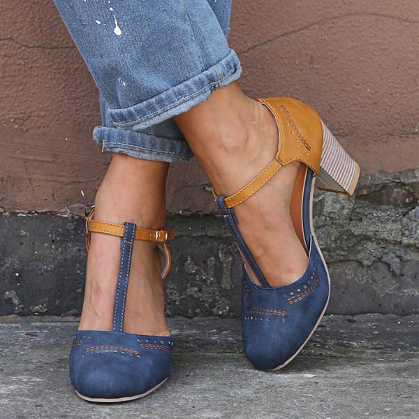 Lottie | Timeless T-Strap Block Heels