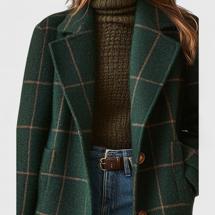 Prudence | Timeless Windowpane Check Coat