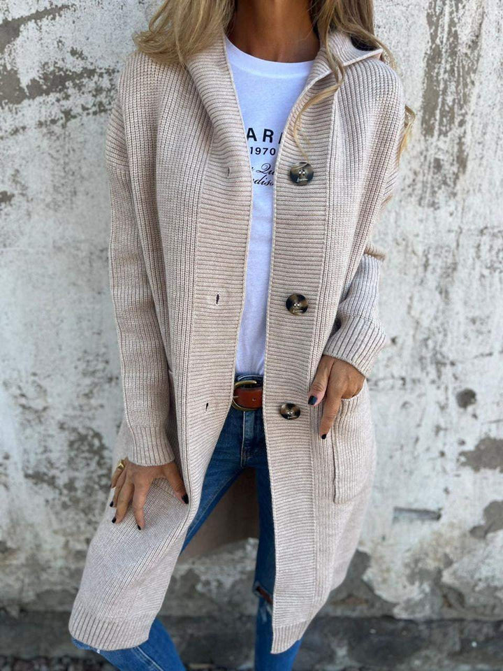 Marisa | Elegant Longline Hooded Cardigan