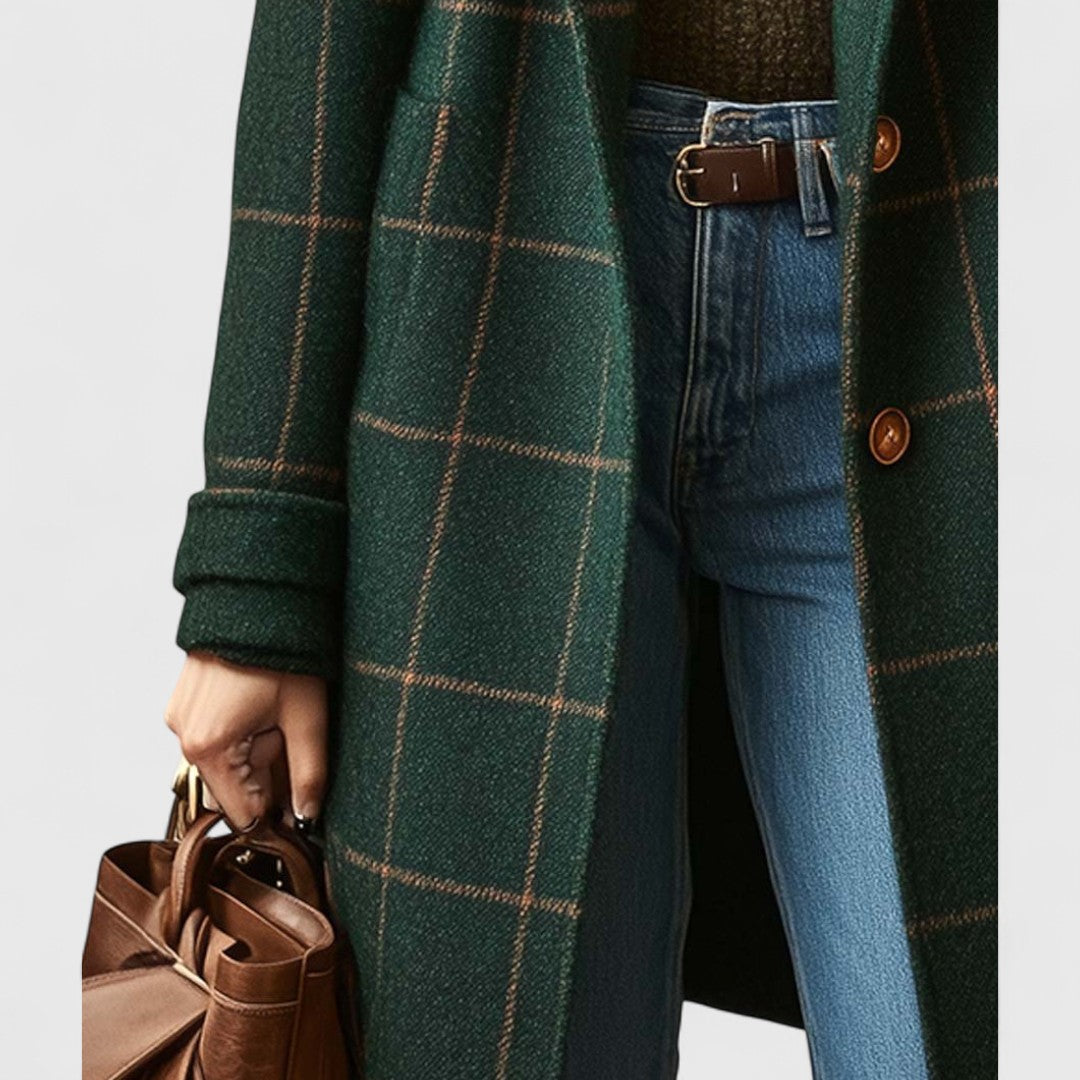 Prudence | Timeless Windowpane Check Coat