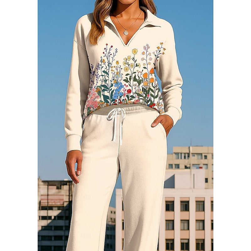 Loretta | Floral Collared Two-Piece Set