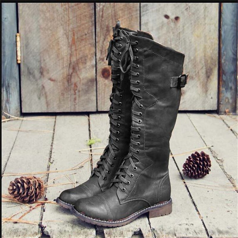 Rosamund | Laced Tall Riding Boots