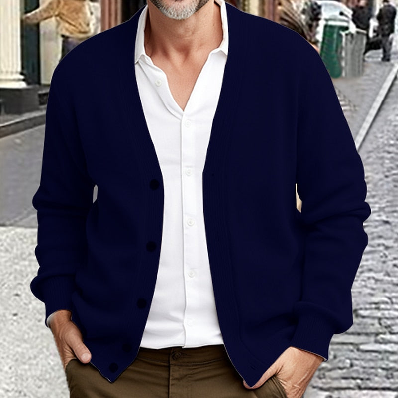 Gerald | Christmas Button-Front Cardigan