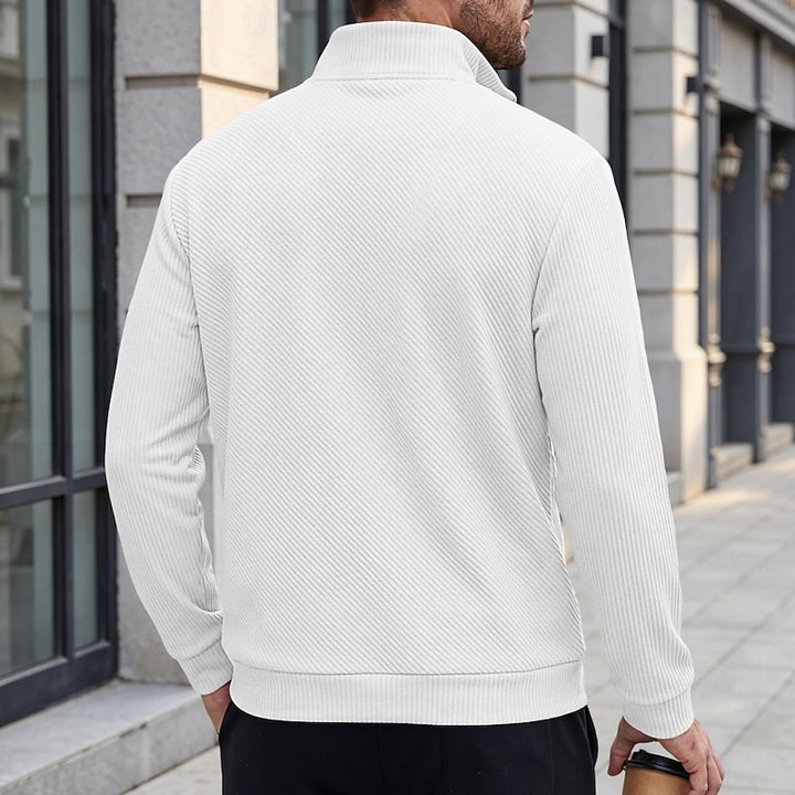 Harrison | Textured Quarter-Zip Pullover