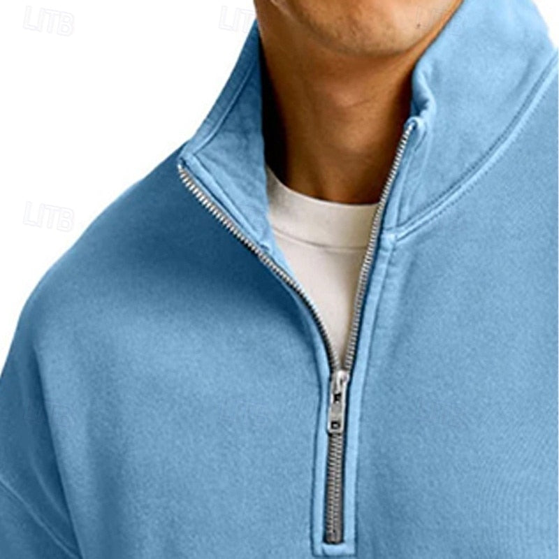 Foster | Quarter-Zip Stand Collar Sweatshirt