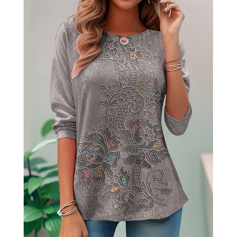 Hazel | Floral Long-Sleeve Top
