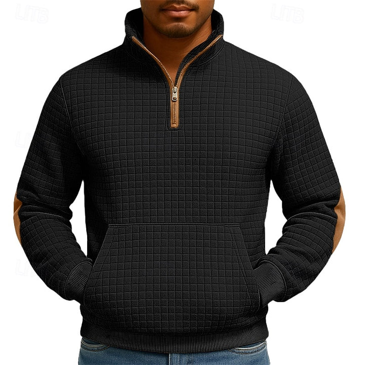 Weston | Textured Quarter-Zip Sweatshirt