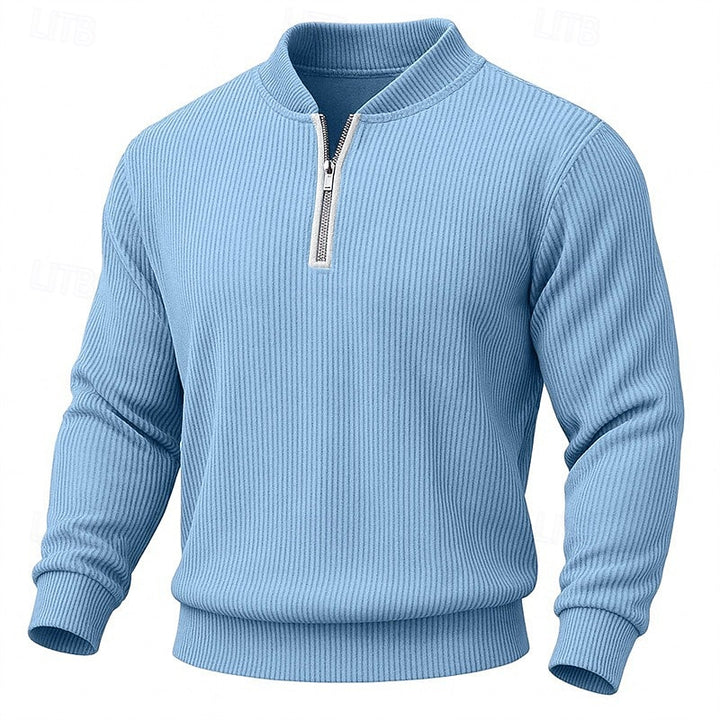 Warren | Ribbed Quarter-Zip Pullover