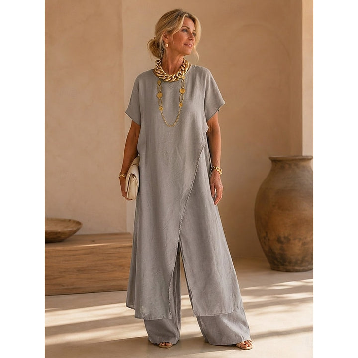 Camilla | Relaxed Wrap-Front Two-Piece Set