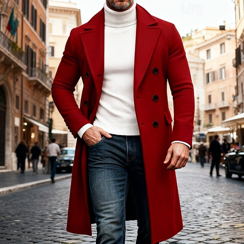 Spencer | Classic Double-Breasted Long Coat