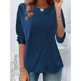 Corinna | Draped Button-Detail Top
