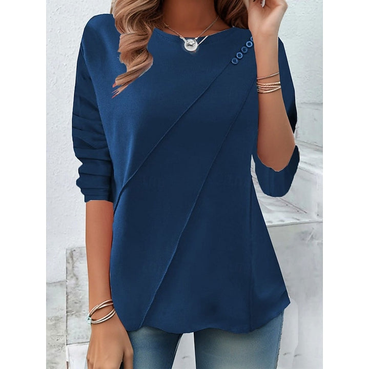 Corinna | Draped Button-Detail Top