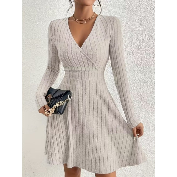 Hannah | Ribbed Wrap-Front Dress