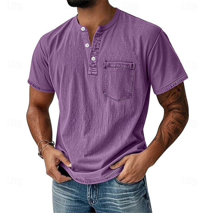 Rhys | Vintage Short-Sleeve Henley Shirt