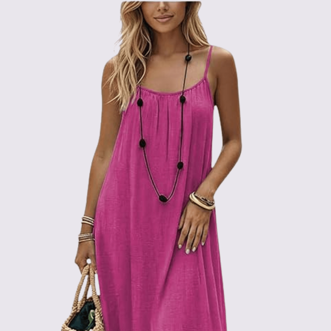 Emilia | Flowing Open-Back Maxi Dress