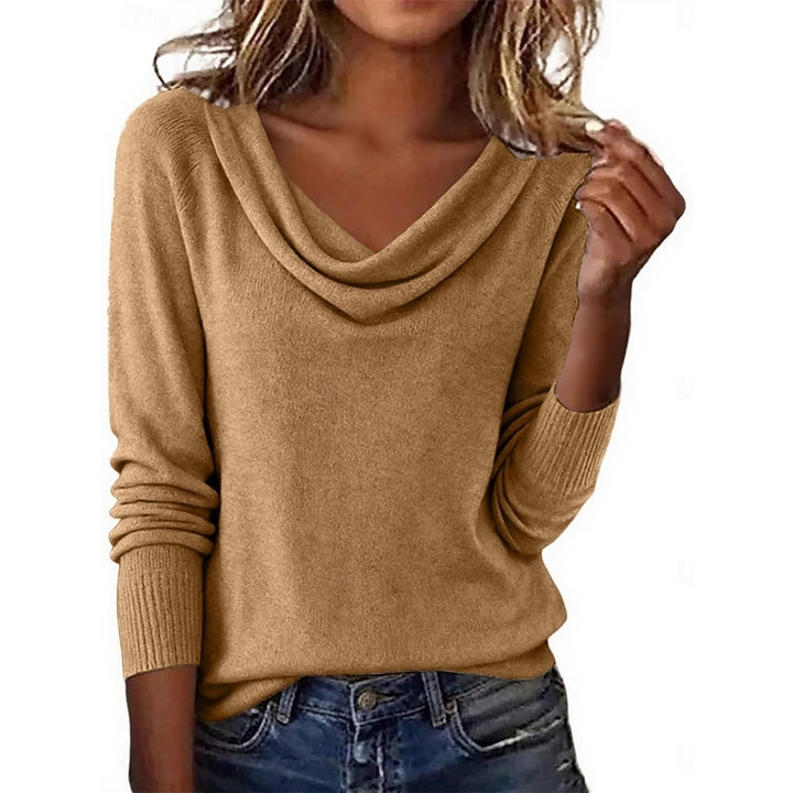 Annalise | Draped Cowl-Neck Sweater