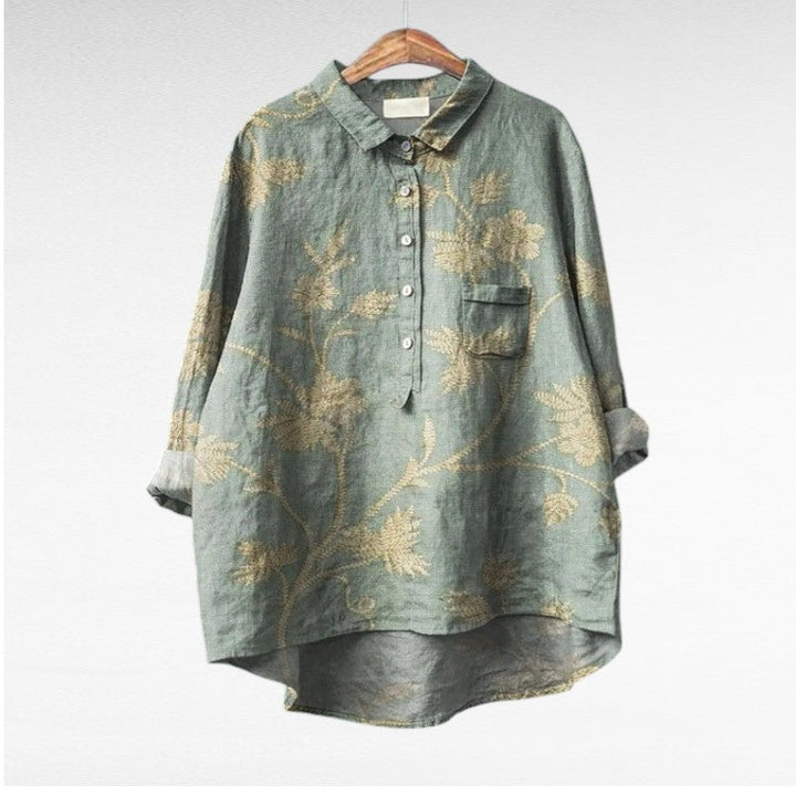 Nancy | Painterly Floral Blouse