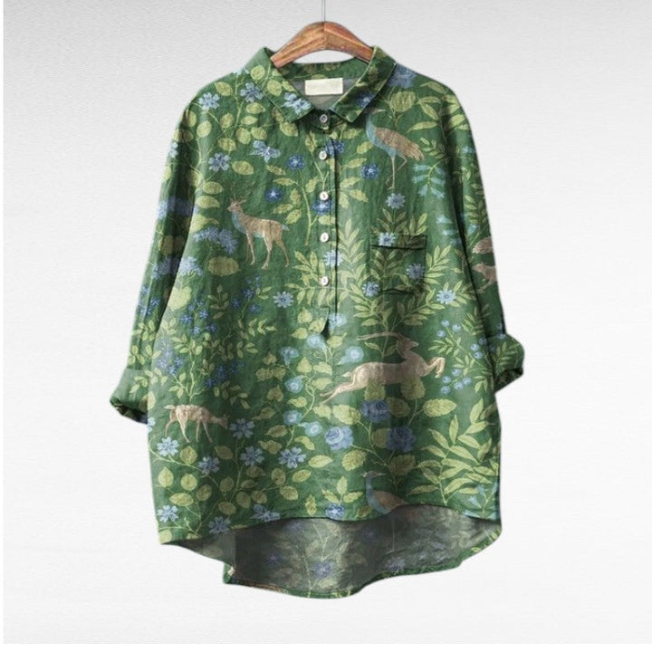 Nancy | Painterly Floral Blouse