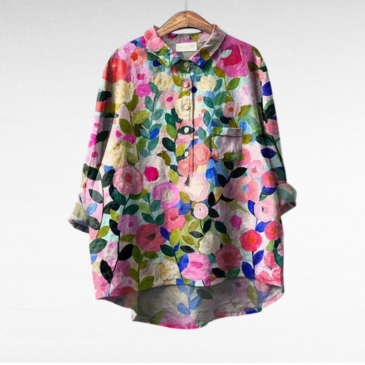 Nancy | Painterly Floral Blouse