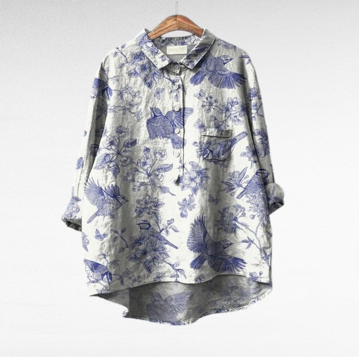 Nancy | Painterly Floral Blouse