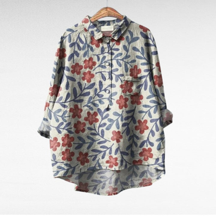 Nancy | Painterly Floral Blouse