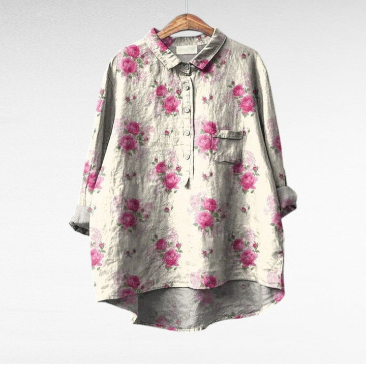 Nancy | Painterly Floral Blouse