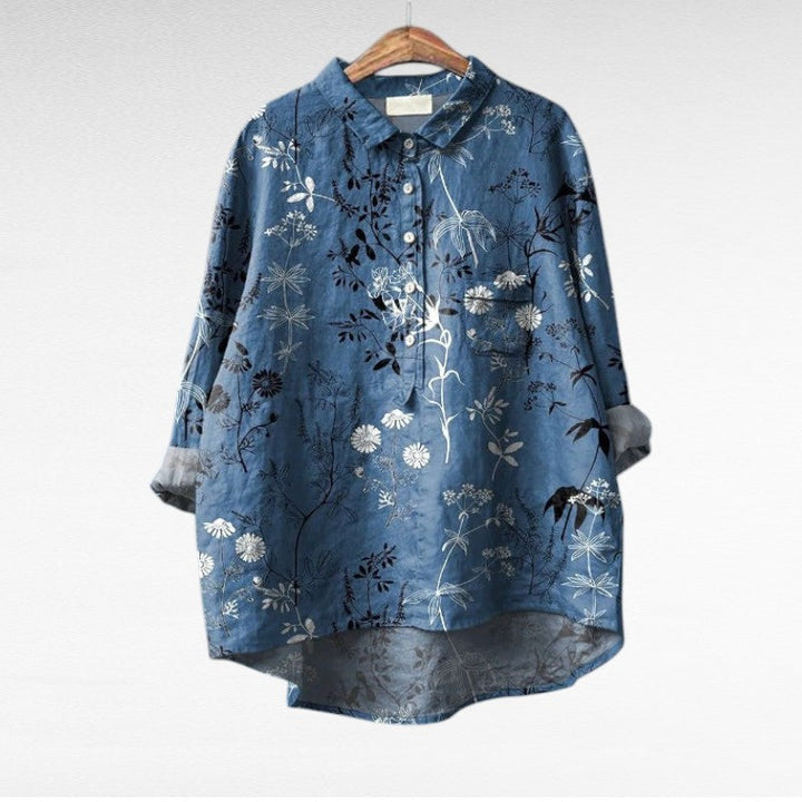 Nancy | Painterly Floral Blouse