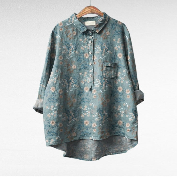 Nancy | Painterly Floral Blouse