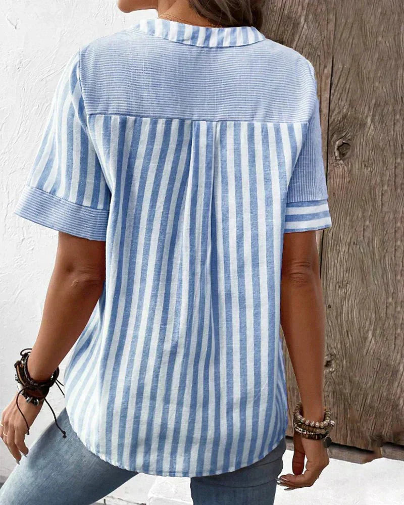 Millicent | Softly Striped Blouse