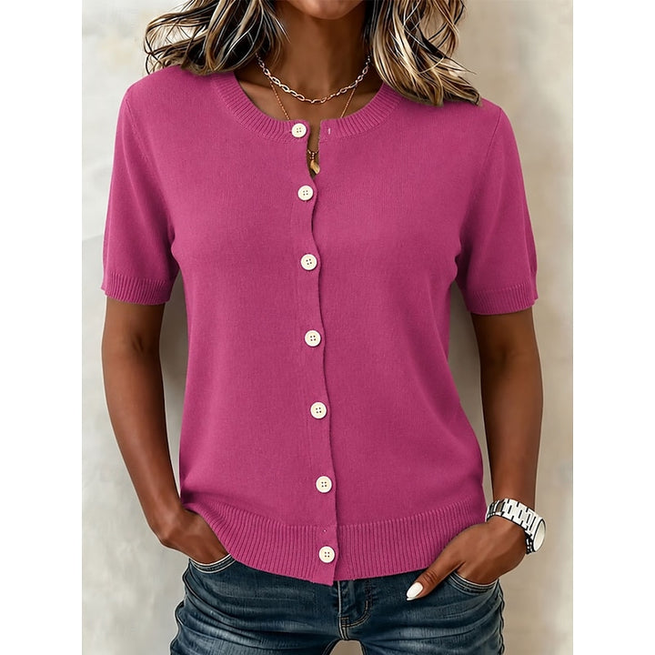 Odessa | Button-Front Short-Sleeve Top