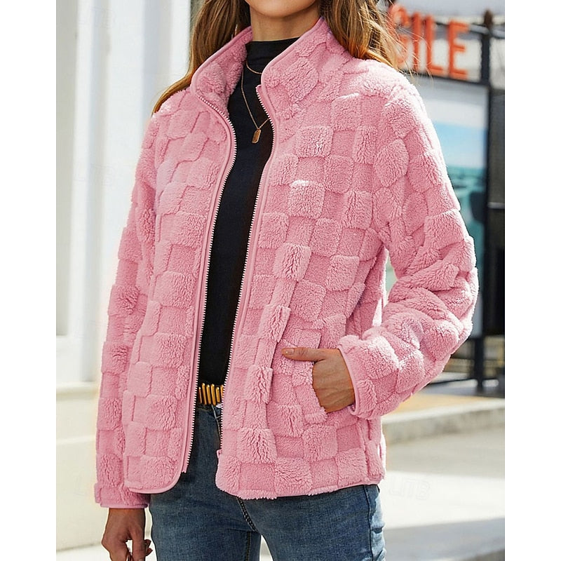 Odette | Textured Stand-Collar Jacket