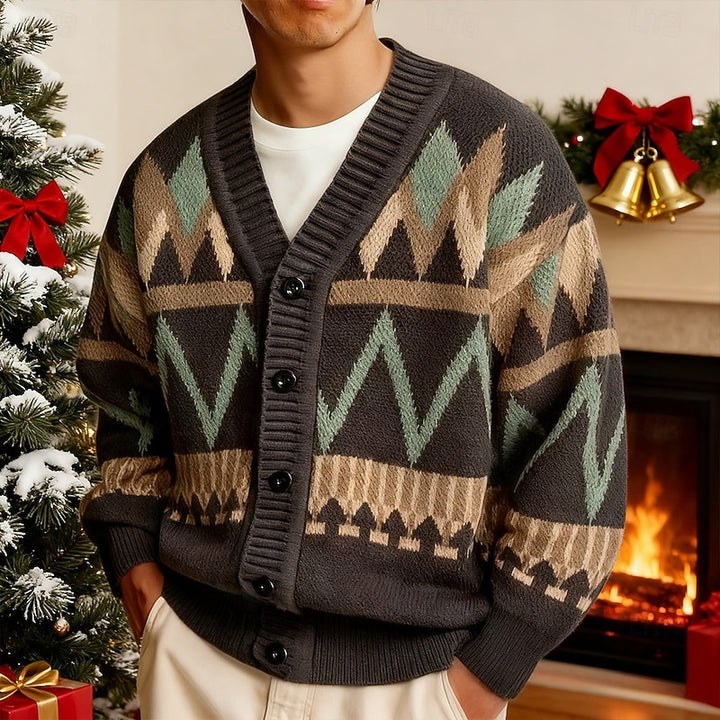 Gregory | Christmas Button-Up Cardigan