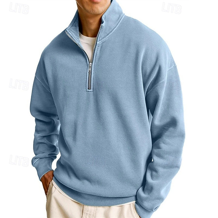Foster | Quarter-Zip Stand Collar Sweatshirt