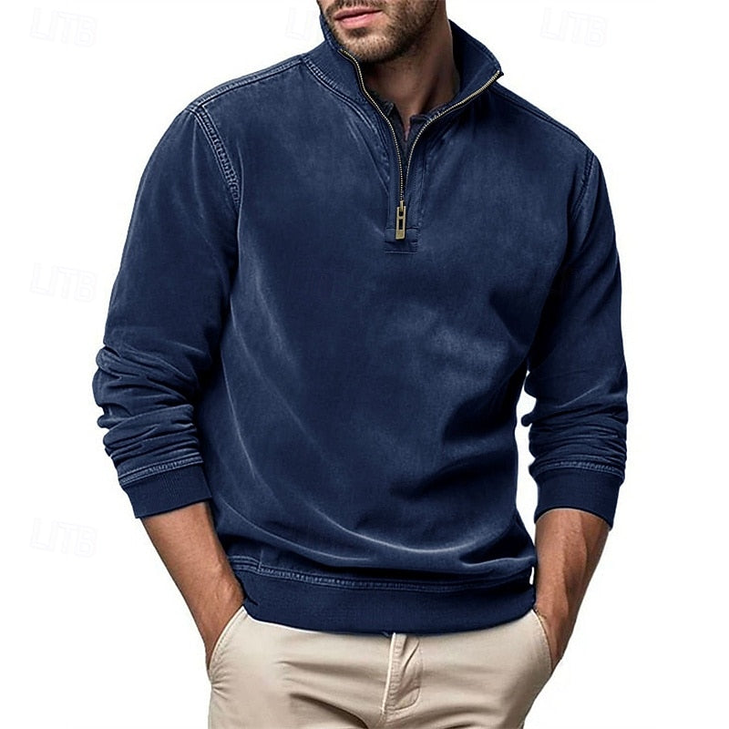 Weston | Washed Quarter-Zip Sweatshirt