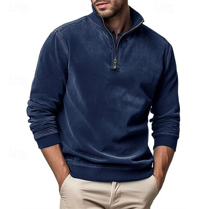 Weston | Washed Quarter-Zip Sweatshirt